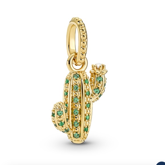 Pandora gold plated Bracelet with two charms - Picture 4 of 15